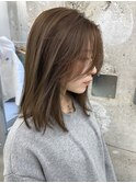 シアーベージュ/ふんわりミディアムレイヤー