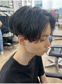 横浜ニュアンスパーマ毛流れセンターパートフェザーパーマ40代◆