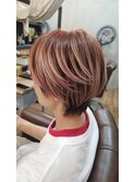ハイライト×センターパート