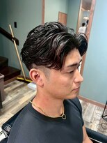 スタンドバーバー 柏(STAND BARBER)&nbsp;MEN’S HAIR/ブルーブラック/フェザーパーマ/ 柏