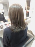 白髪ぼかしハイライトグレージュ