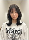 韓国/顔周りレイヤー/ダブルカラー/ベージュ/前髪新潟長岡宮関