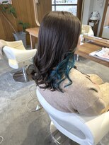 フラム(fulam)&nbsp;オリーブベージュ×イヤリングカラーターコイズ