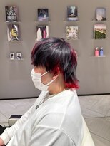 アース エレガンス 吉祥寺店(EARTH Elegance) メンズウルフ×レッドインナーカラー