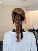 【ヘアセット】編み下ろしポニー