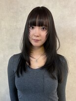 ミュー バイ ケンジ 中央林間(miu by KENJE) ミルクティーブロンド/ダークブルー/デジタルパーマ/中央林間