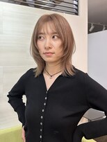 ハノン(Hanon) ミルクティーページュ×お顔周りレイヤーカット