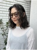 暗髪パーマ◎黒髪パーマ×ニュアンスパーマ×小顔カット