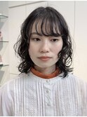 デジタルパーマ/ミディアムレイヤー/韓国巻き風/顔周り0617