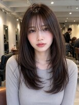 ダル 渋谷/表参道(DAL.)&nbsp;レイヤーカット/ダークブラウン/顔周りカット/くびれレイヤー