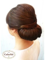 カラフル ヘアー(Colorful hair)&nbsp;和装にも◎年齢やシーンを選ばない上品なアップスタイル