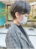 ヘアメイクオズ&照井宗明　グレージュショート