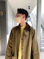 モルニ(MORNI)&nbsp;メンズカット_マロンベージュ Aラインボブ かきあげ