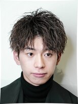 アルファ 新宿(alpha)&nbsp;フェザーパーマ/ブルーブラック/刈り上げセンターパート[新宿]