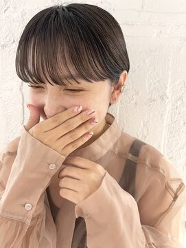 フィルムス 新宿(FILMS) 斜めバング/グレージュカラー/デザインカラー/シルキーベージュ