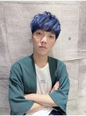 【KANATA】20代30代束感ショートマッシュ×ネイビーブルー