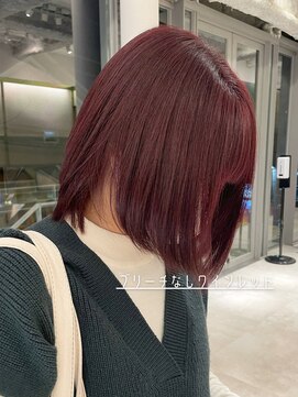 アミー 駒澤(Ammy komazawa) ワインレッド/ブリーチなし
