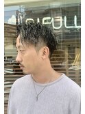 メンズパーマ ツイスパ 波巻き フェード
