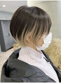 デザインカラー黒髪インナーカラーアンブレラカラー裾カラー池袋