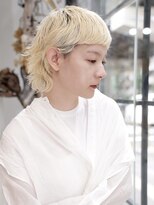 エムスラッシュ アヴェダ 自由が丘(M.SLASH AVEDA)&nbsp;ハイトーンカラー/ウルフマッシュ/オン眉/耳かけ/自由が丘