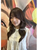 ロウ 札幌(ROW) レイヤーカット/フォワード巻き/ブラウン/美髪