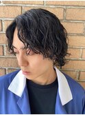 波巻きスパイラルパーマツイストスパイラル無造作センターパート