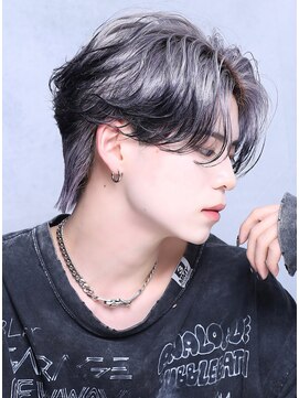 リップス 吉祥寺店 (LIPPS) ホワイトシルバーエンドカラーフェザーセンターパート