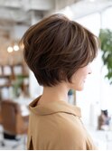 ★明るい白髪染め×ナチュラル艶ショート