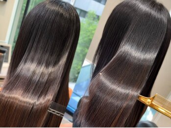 タヤ 天神店(TAYA)の写真/ダメージレスな酸性ストレートで髪質改善。柔らかく自然なストレートを叶え、毎日のスタイリングもラクに。
