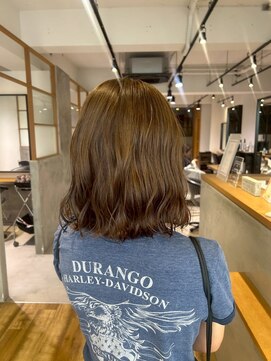 ウェーブブラウンボブ