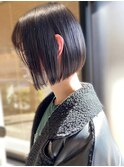 大人可愛いミニボブ◎20代30代前下がり×くびれで小顔効果