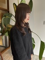 美容室 アイディー i-dee&nbsp;ワイドバング姫カット×オリーブベージュ