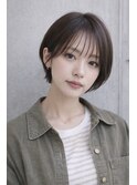 ナチュラルショートボブ髪型20代30代40代50代前髪あり池袋