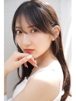 ザ シー 海老名(The C) 軽め前髪、長め前髪、顔周りカット、小顔レイヤー、ベージュ
