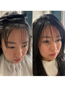 ジジ アドラーブル ヘア サロン(JiJi ADRABLE HAIR SALON)の写真/広がりを抑え朝の時短!艶やかなストレートでまとまる髪は梅雨時期も怖くない◎部分顔まわリにもおすすめ!