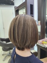 ラグゼヘアカミヤ 菊川店(luxe hair CAMIYA) ショートボブ、ハイライト