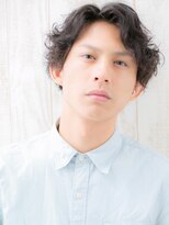 グルーミングサロン バーバー キャッスル 北浦和西口(Grooming salon Barber Castle)&nbsp;アップバングカジュアル無造作かき上げ波打ちパーマヘアa1北浦和