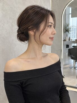 モト 船橋(moto) 船橋/低めシニヨン/後れ毛ヘアセット