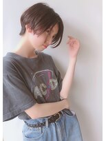 【morio 原宿】黒髪 ハンサムショート センターパート 前髪なし