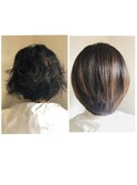 髪質改善と酸熱トリートメントで縮毛矯正と同じ様に癖が伸びる