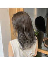 ☆極細ハイライトで透明感☆【外国人風グレージュ】