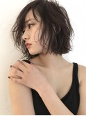 前髪長めボブ