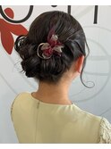 秋のお呼ばれアップヘア