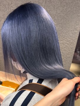 ペレ 栄店(PELE) 黒髪/グレーベージュ/レイヤーロング/前髪パーマ/栄/名駅