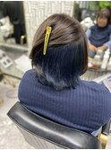 ブリーチ一回！鮮やかな青に！