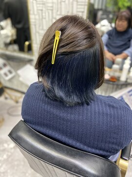 アローズ 久留米店(arose) ブリーチ一回！鮮やかな青に！