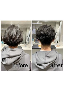 アイディール 本町本店(:ideal) 20代30代40代☆黒髪もおしゃれ感UP！メンズゆるスパイラルパーマ