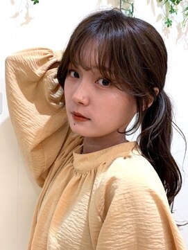 ヘアメイク アージュ 天神西通り店(HAIR MAKE age) 顔周りカット　おくれ毛カット　レイヤー　小顔バング　韓国風