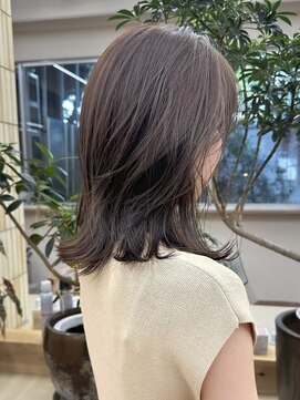 パークレーン アイス イヴェン(park lane ICI yeven) ブリーチなしカラー グレージュ くびれヘア レイヤー/momoka