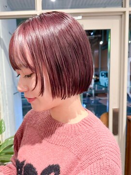 ムク(muku) ピンクベージュボブ